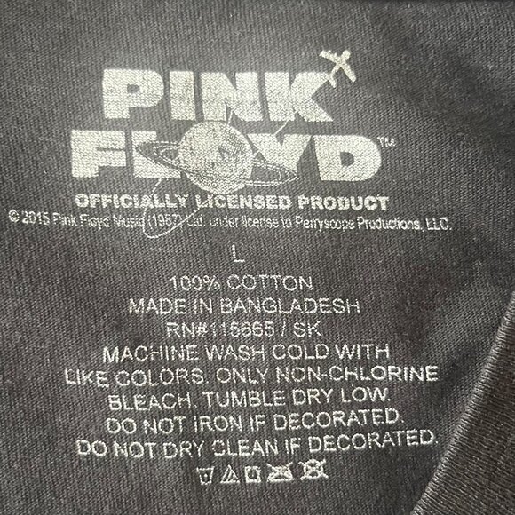 Pink Floyd Band Shirt Concert The Dark Side of the Moon Black Large - Picture 9 of 9